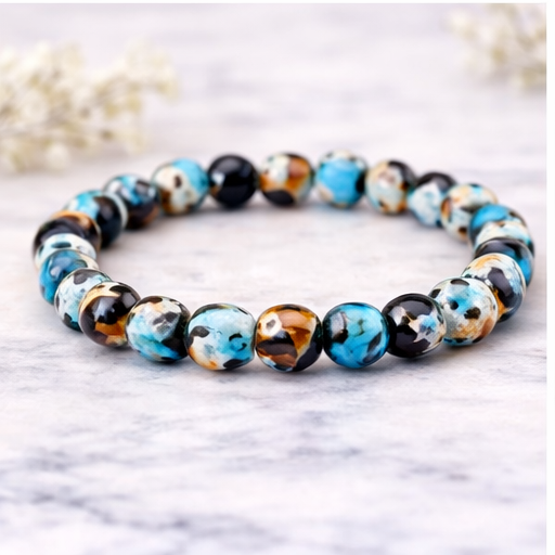 Quartz & Hematite Bracelet – Natural Gemstone Blend | Zed Symbolic Collection