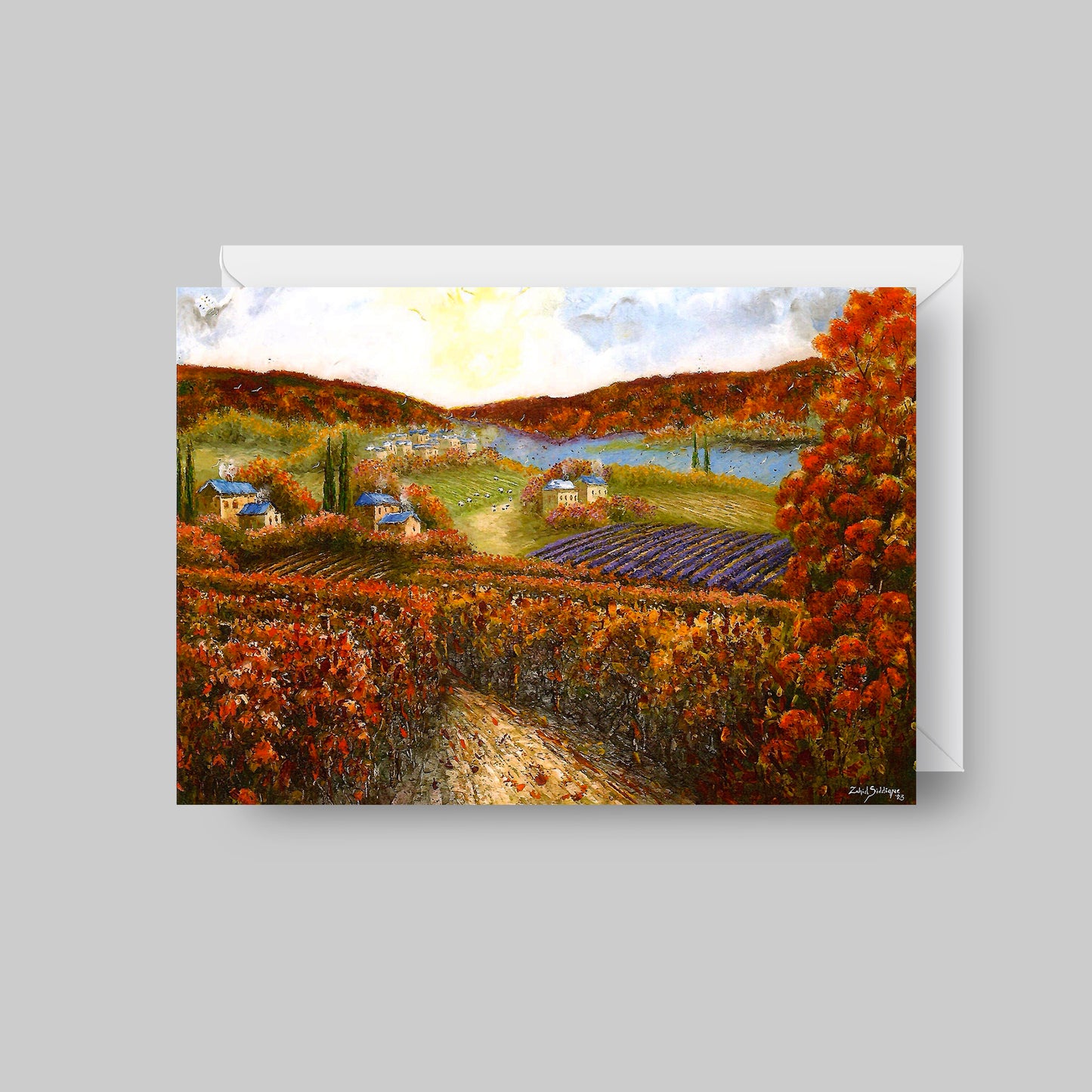 GREETING CARD Printed from Original Acrylic Painting "Never Forgotten" Blank Inside,5"X7"