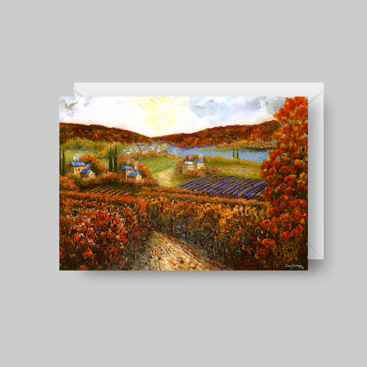 GREETING CARD Printed from Original Acrylic Painting "Never Forgotten"  Blank Inside,5"X7"