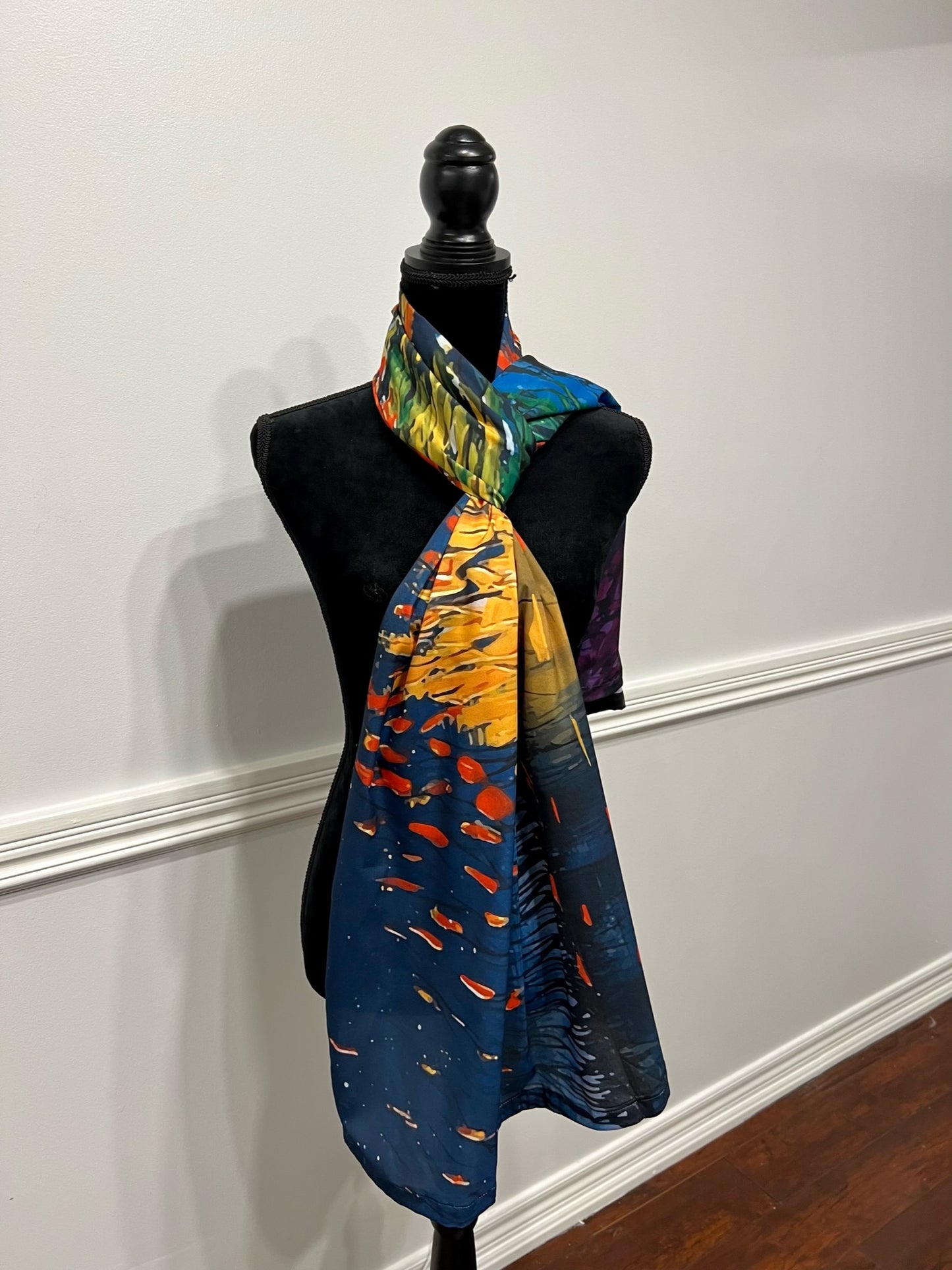Night Transition - Art Silk Scarf