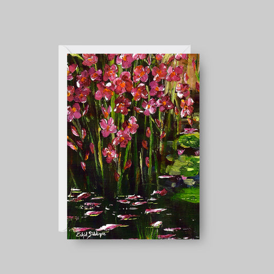 GREETING CARD Printed from Original Acrylic Painting "Reflection of Love"  Blank Inside,5"X7"
