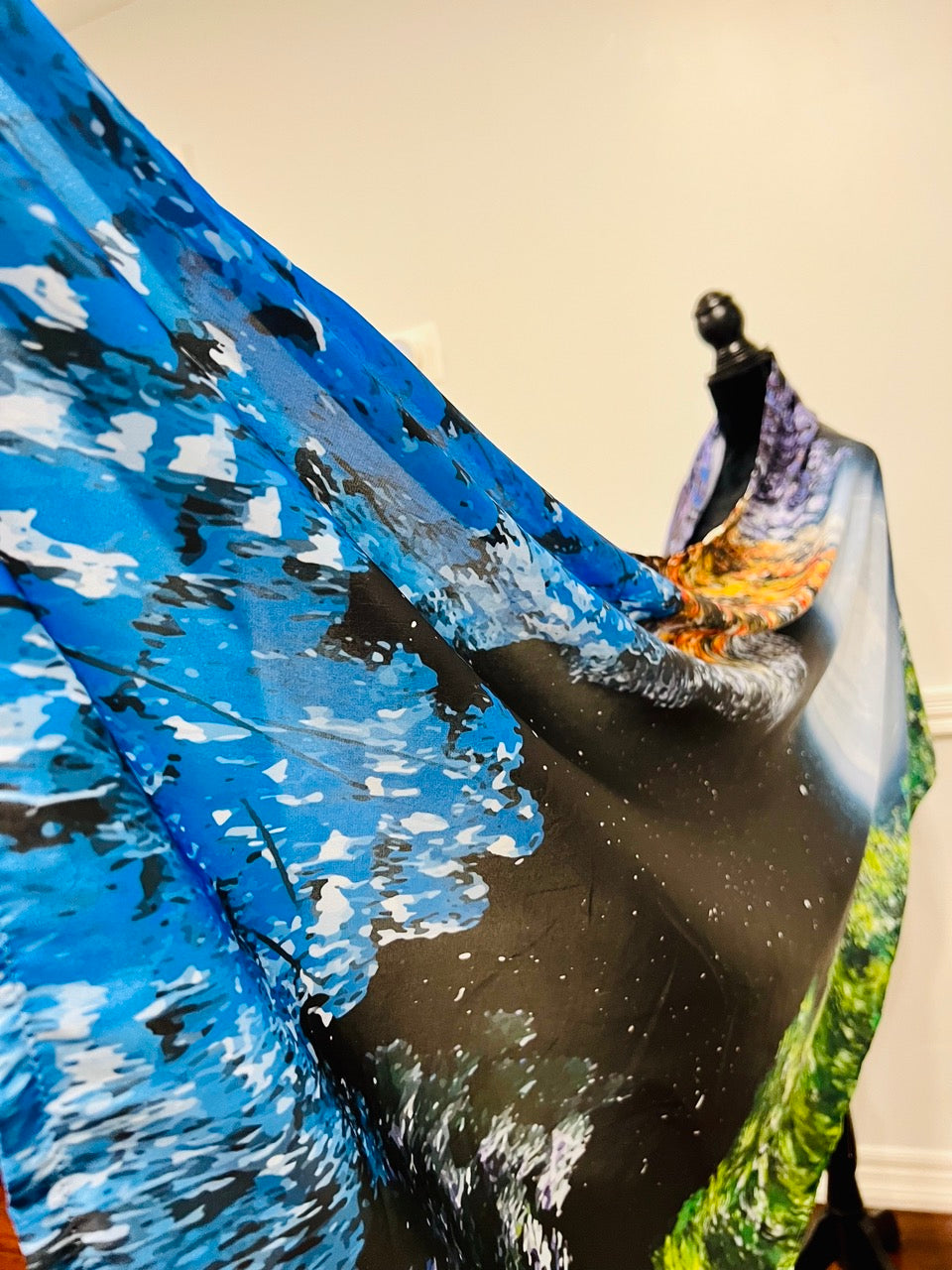 Spring Night - Art Silk Scarf