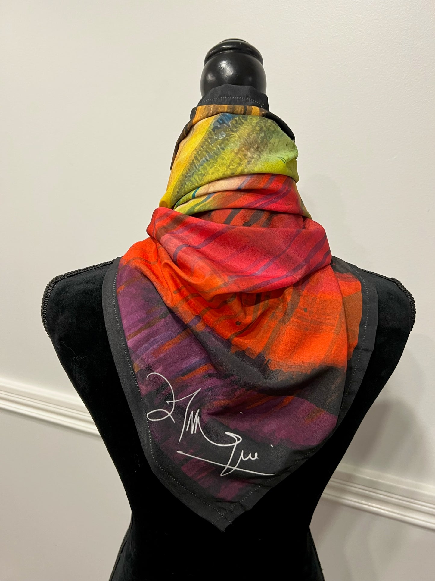 Waves of Life - Square Art Silk Scarf