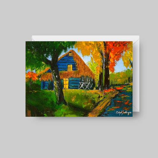 GREETING CARD Printed from Original Acrylic Painting "A Place to Breathe"  Blank Inside,5"X7"