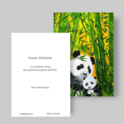 GREETING CARD Printed from Original Acrylic Painting "Forever Sheltered"  Blank Inside,5"X7"