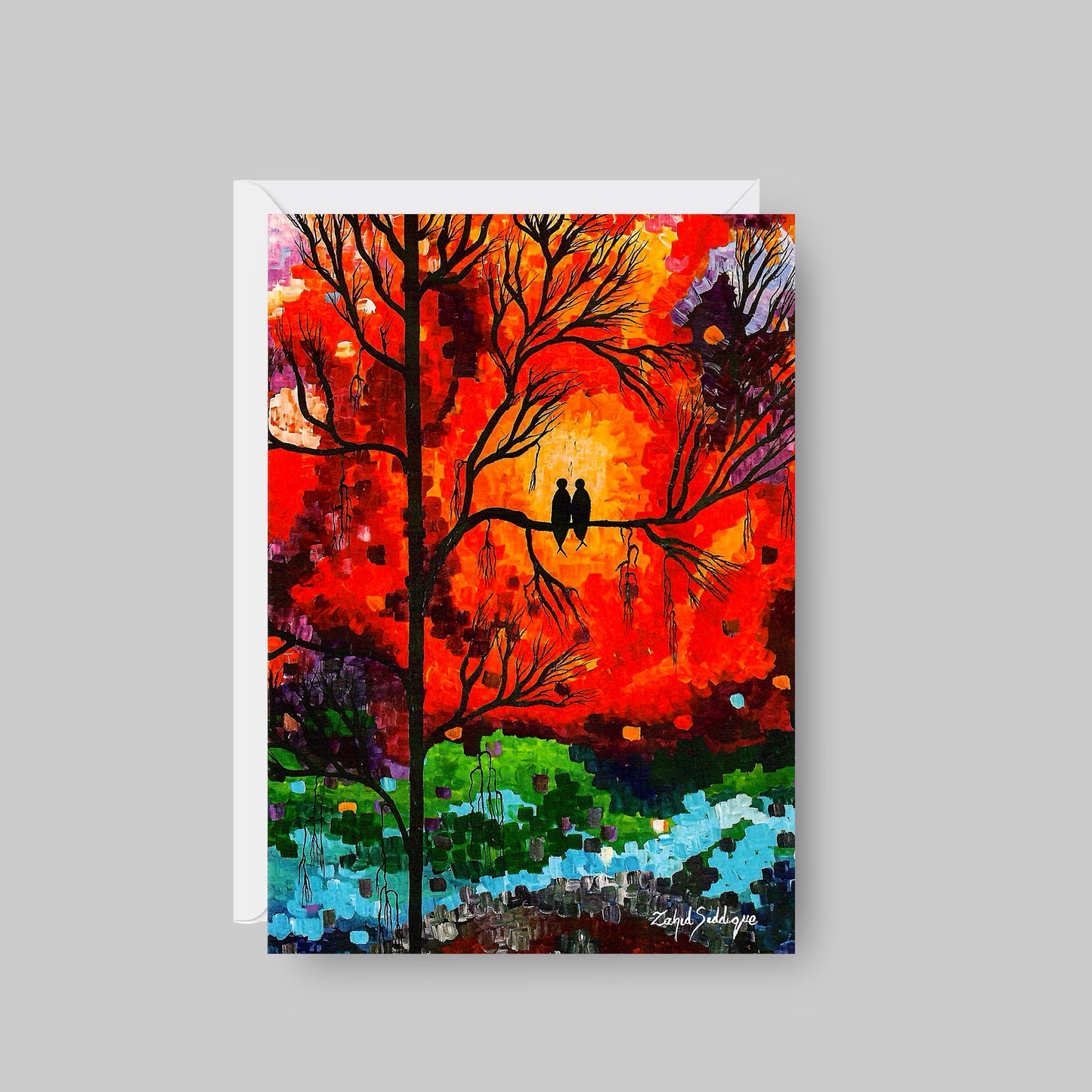 GREETING CARD Printed from Original Acrylic Painting "Hope"  Blank Inside,5"X7"