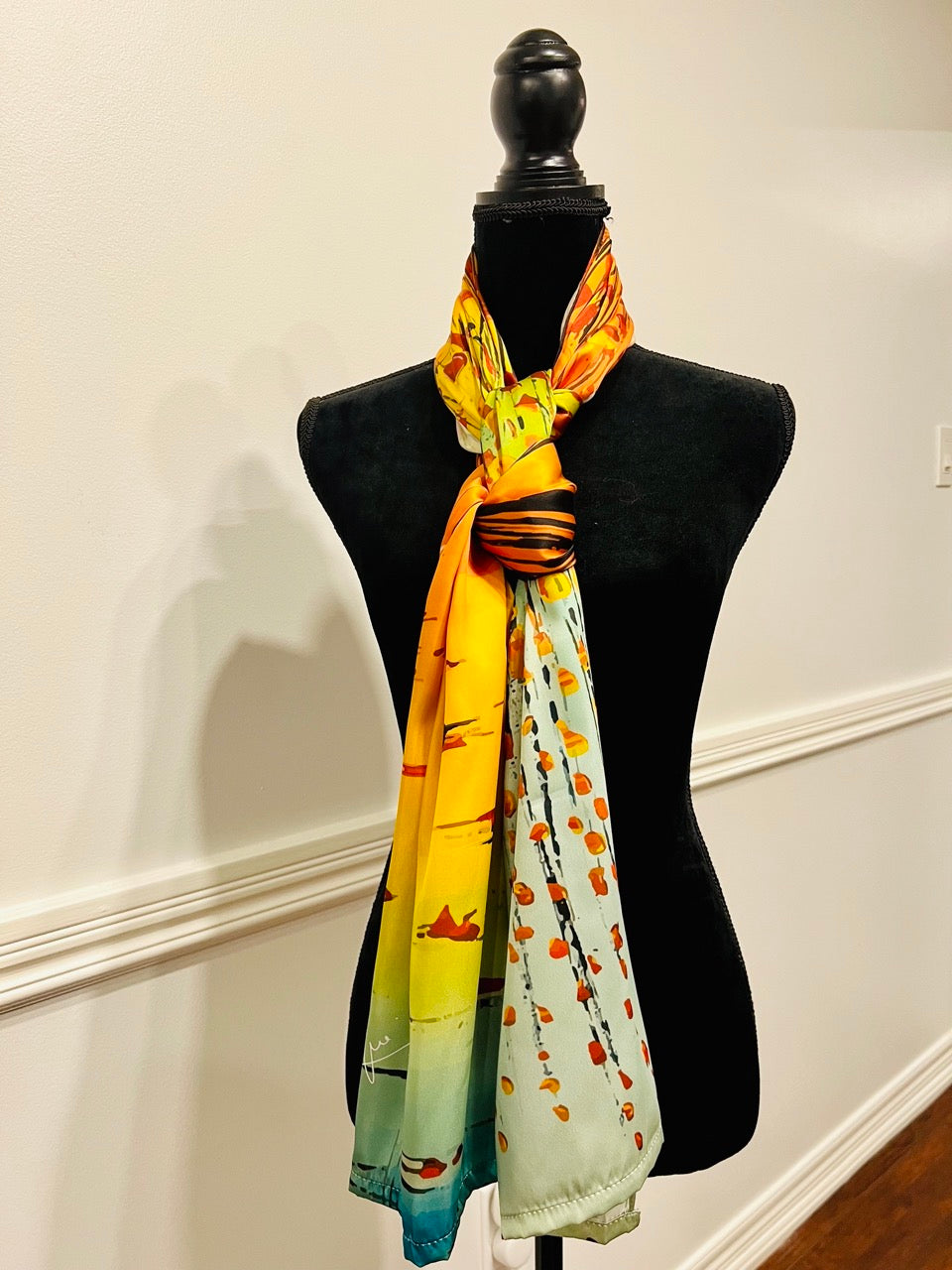 Hopeful Sunset - Art Silk Scarf