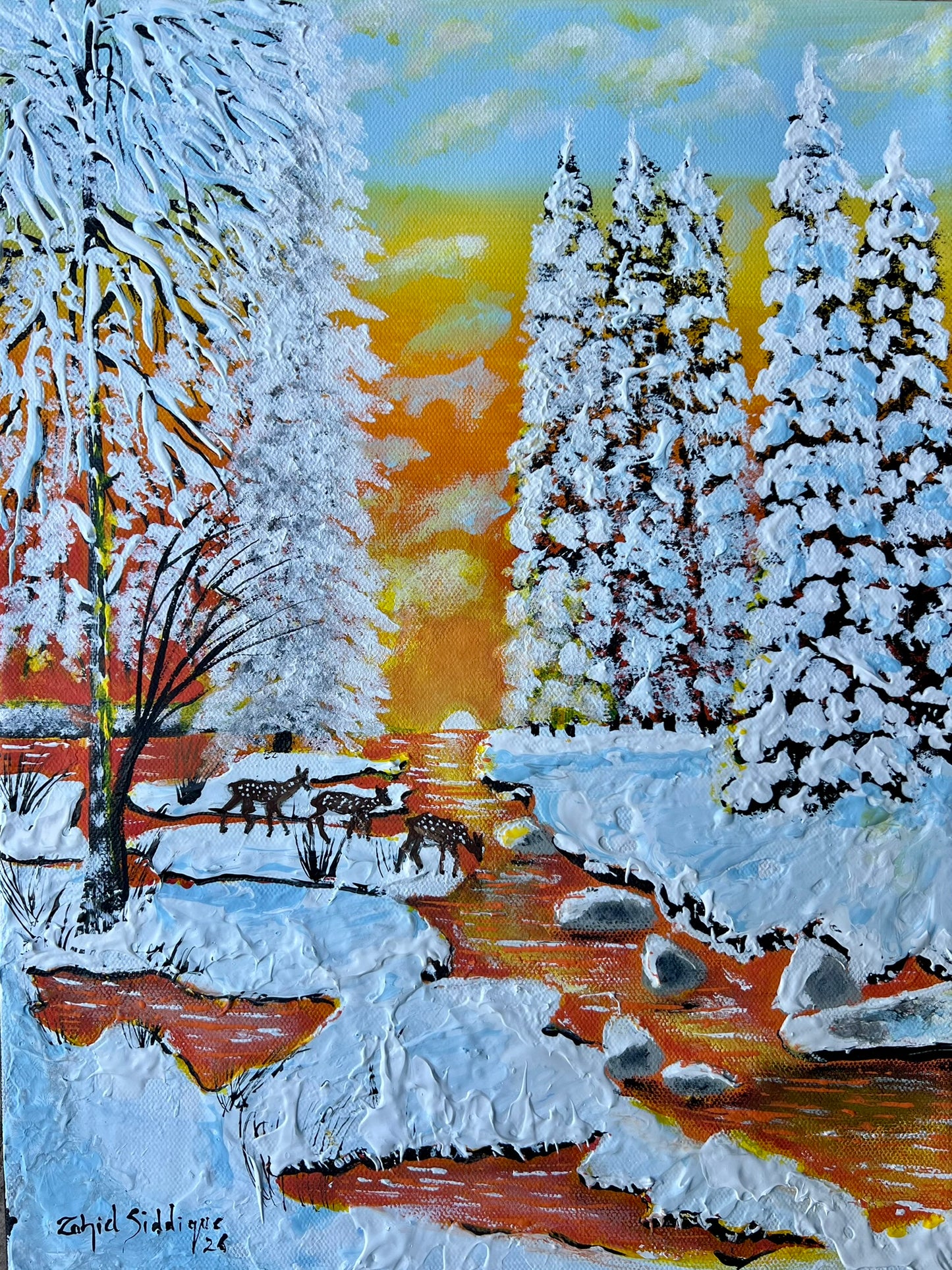 “Quiet Crossing” –16"x12" Gallery Wrapped Stretched Canvas