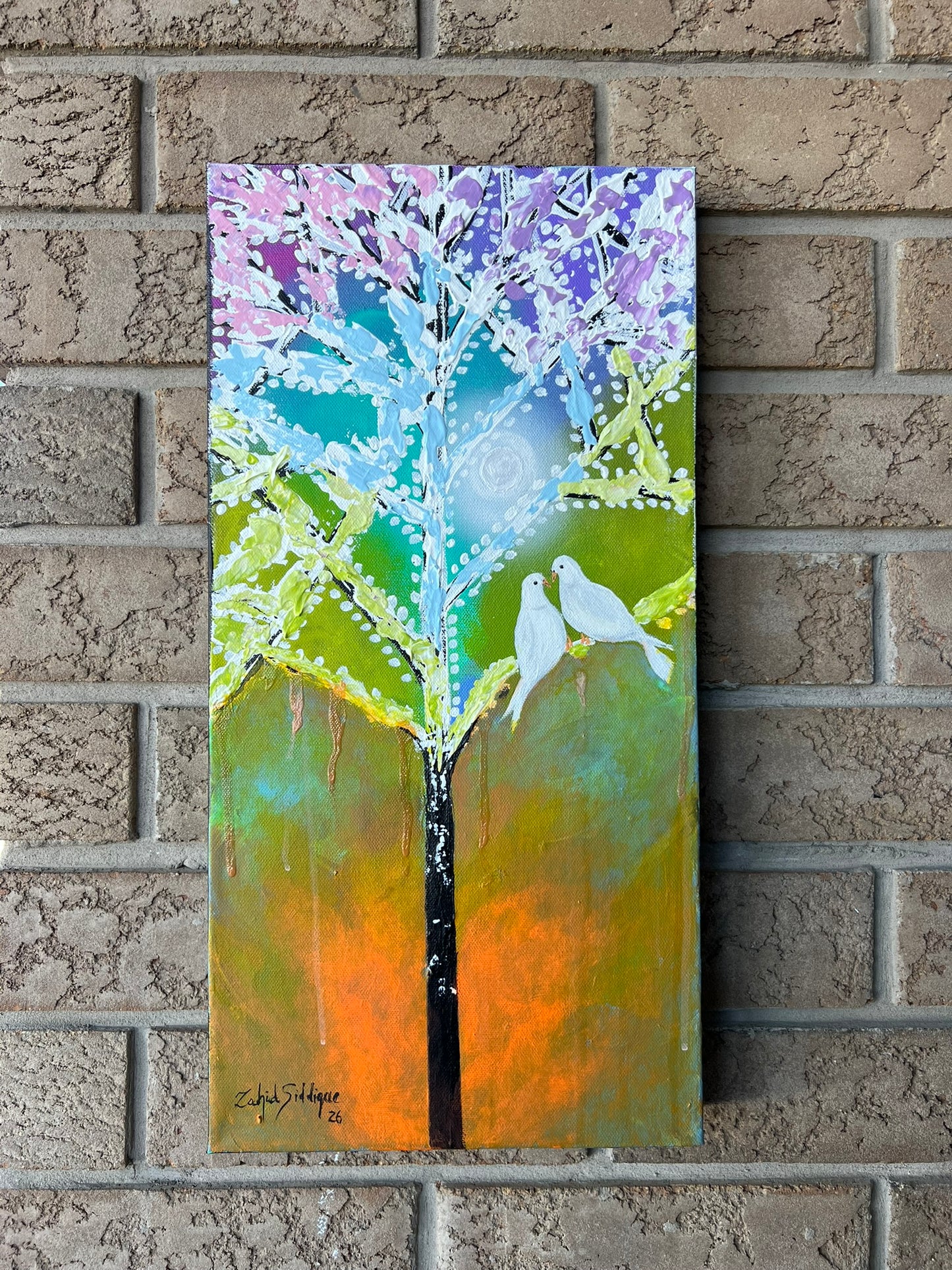 Love, Crossing Time  20"x10" Gallery Wrapped Stretched Canvas