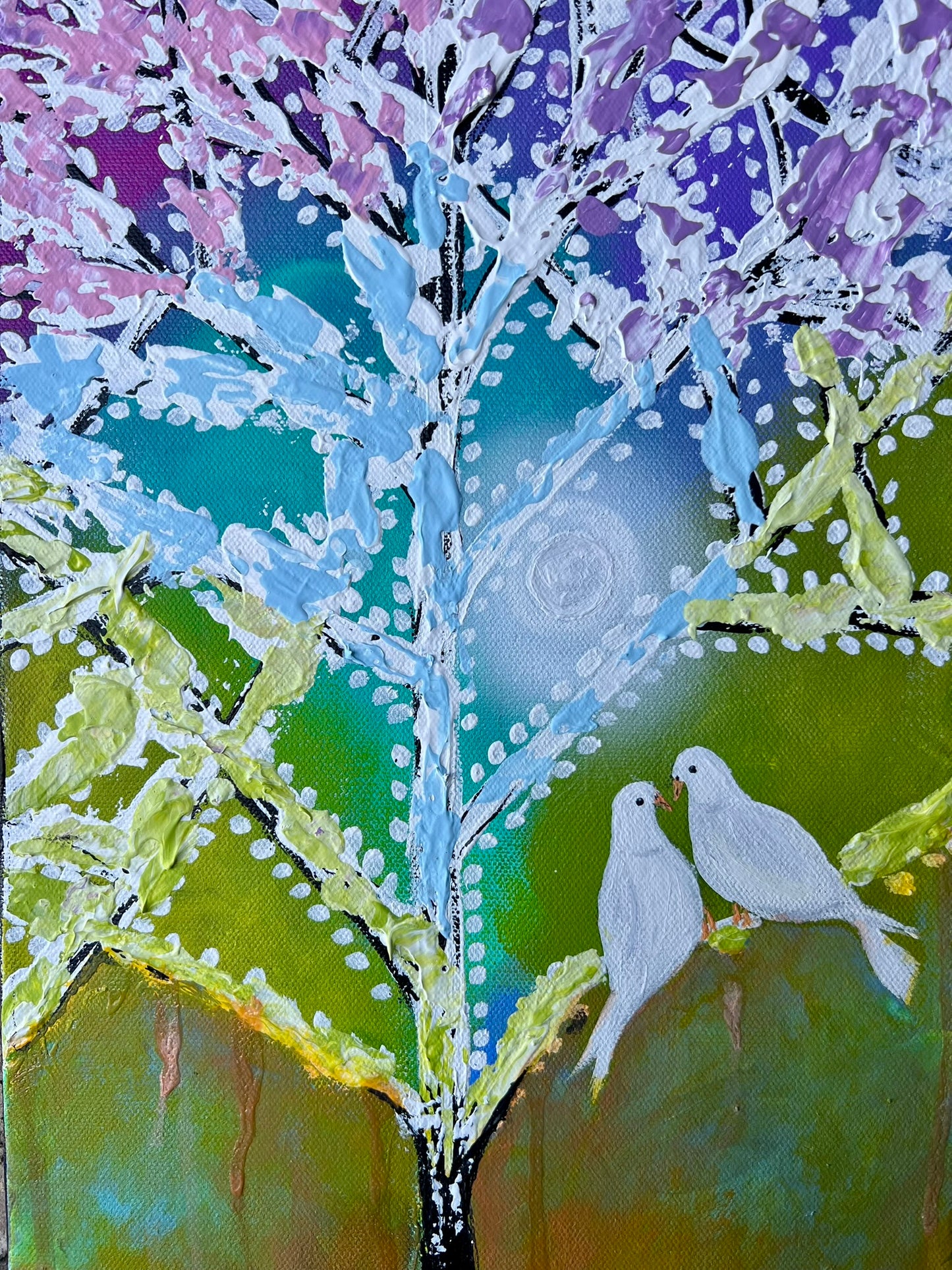 Love, Crossing Time  20"x10" Gallery Wrapped Stretched Canvas