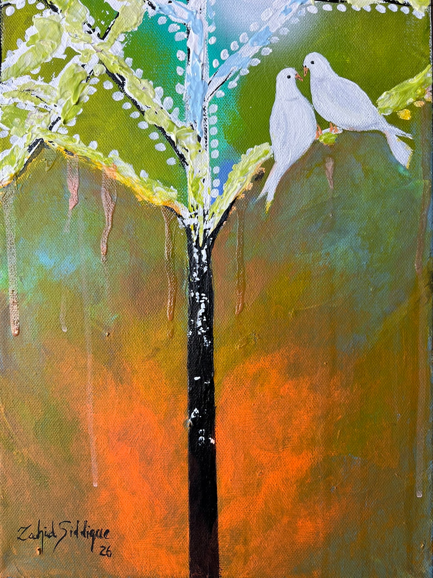 Love, Crossing Time  20"x10" Gallery Wrapped Stretched Canvas