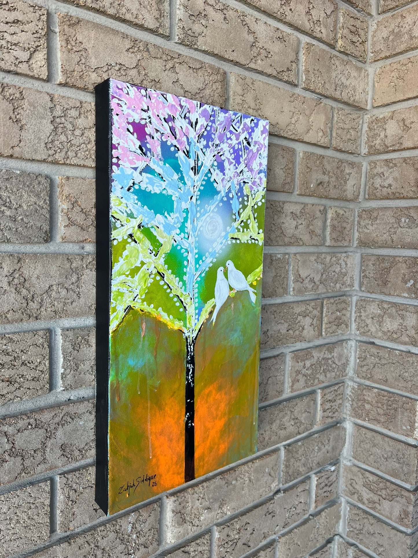 Love, Crossing Time  20"x10" Gallery Wrapped Stretched Canvas