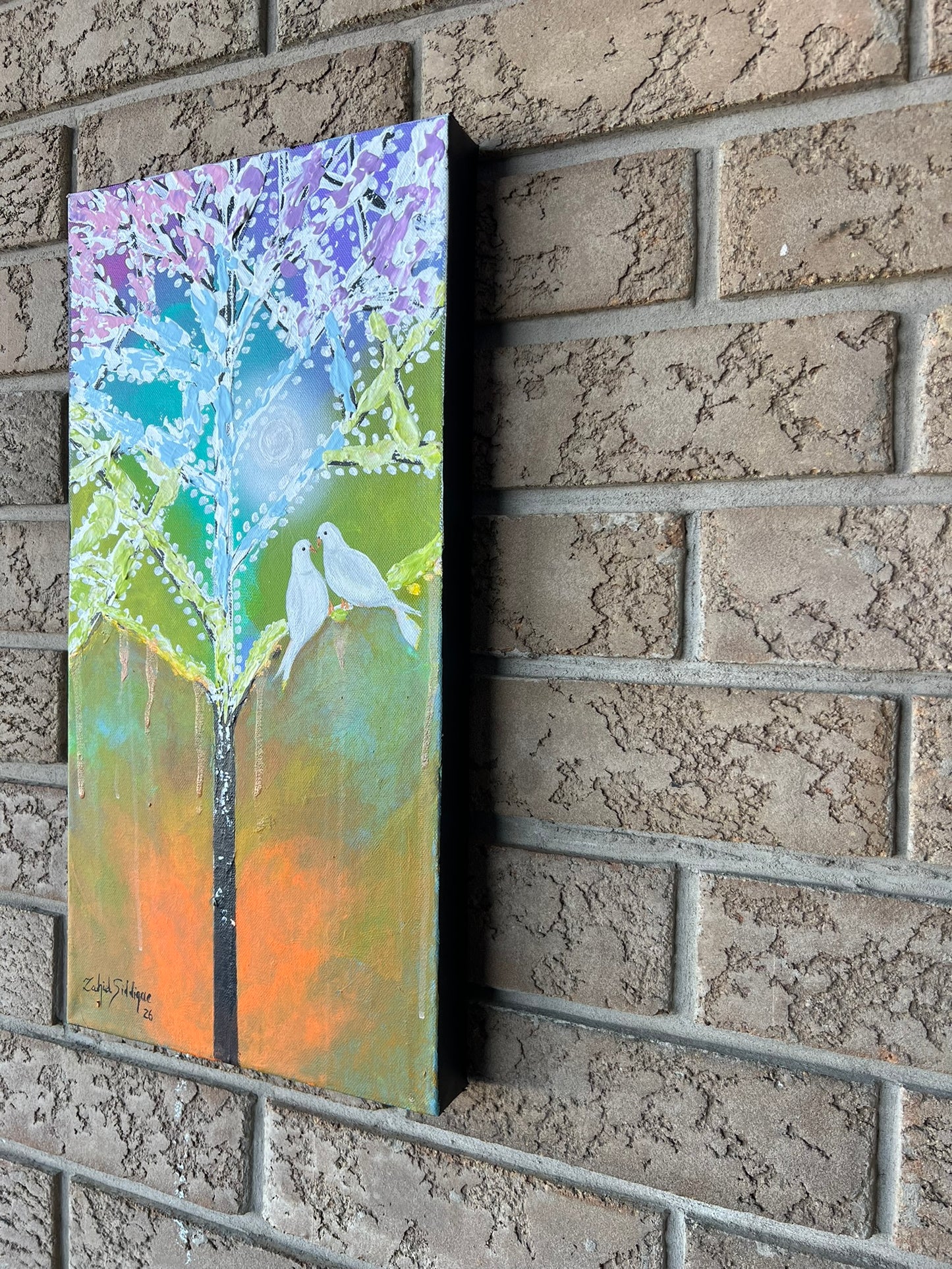 Love, Crossing Time  20"x10" Gallery Wrapped Stretched Canvas