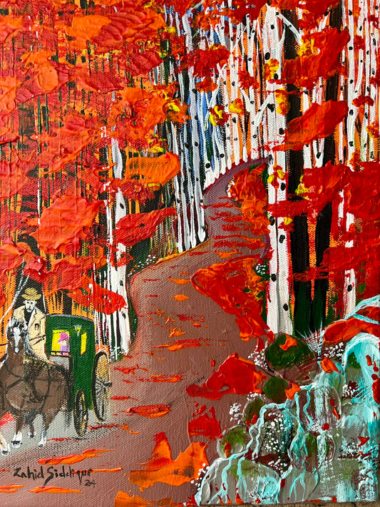 Autumn Ride – 11"x14" Gallery Wrapped Stretched Canvas