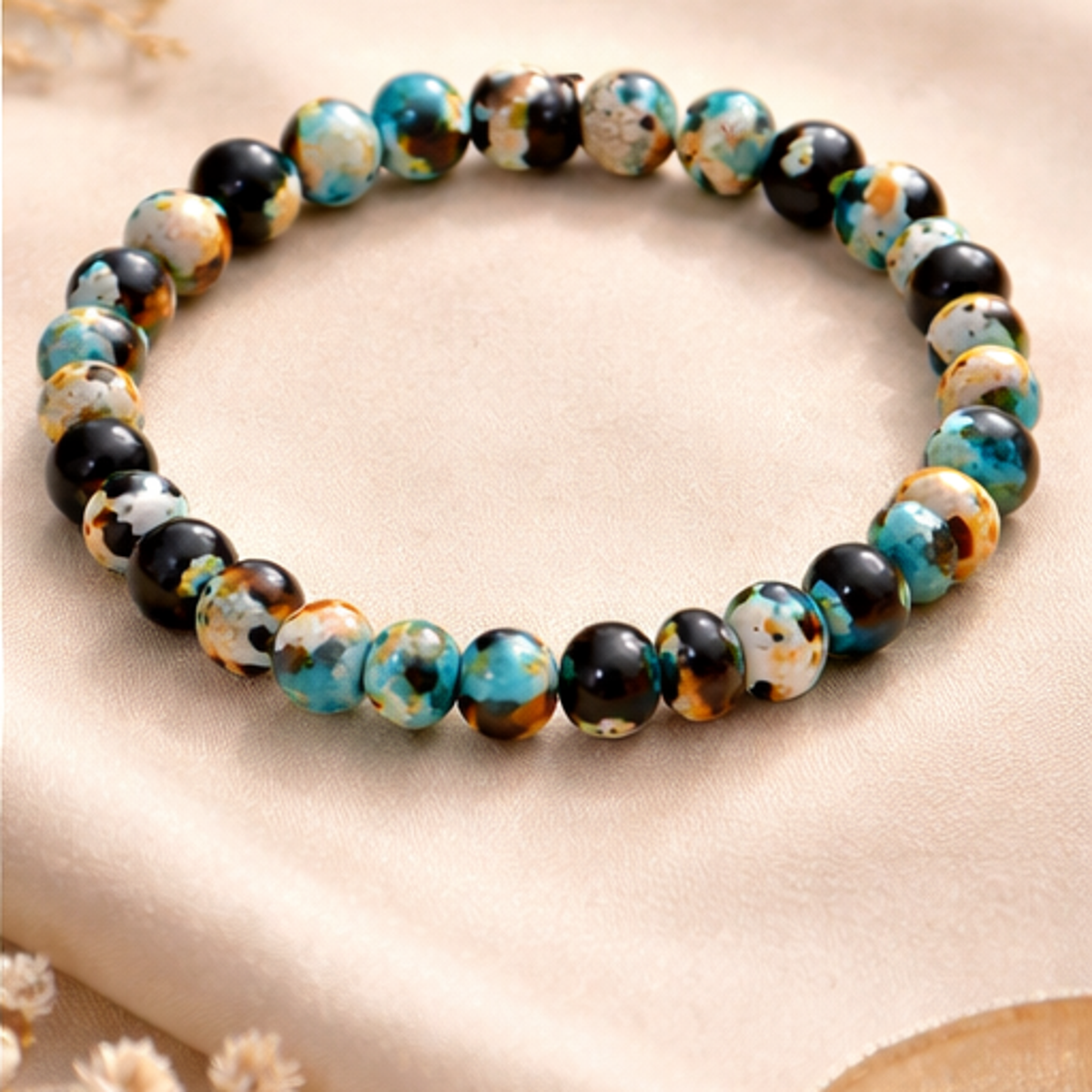 Quartz & Hematite Bracelet – Natural Gemstone Blend | Zed Symbolic Collection