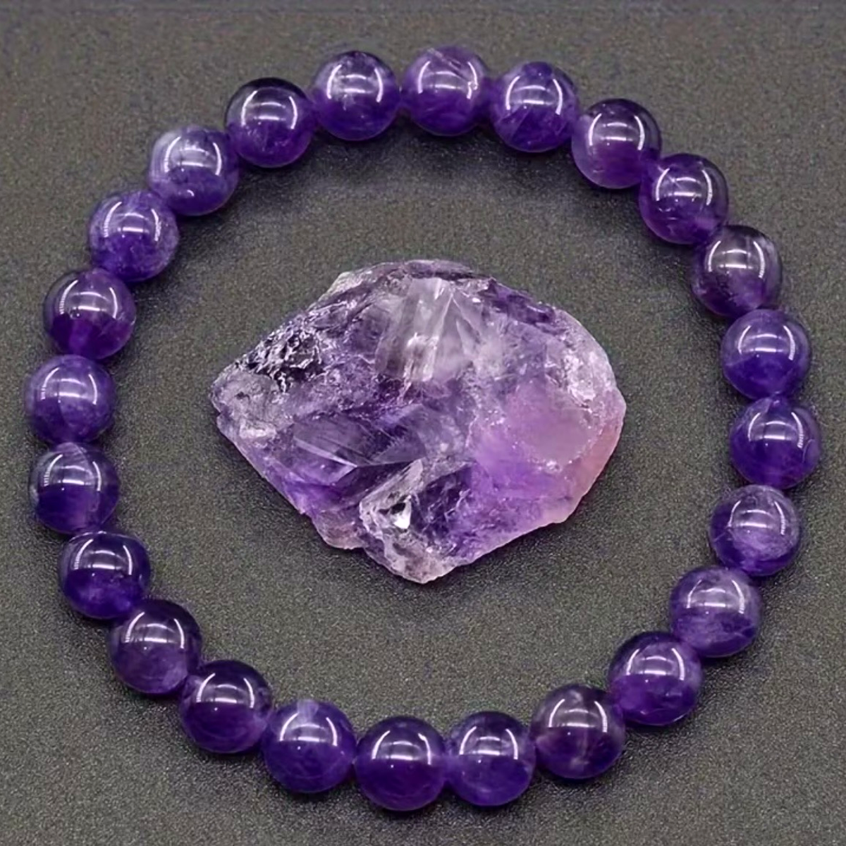 Amethyst Bracelet – Natural Gemstone Beaded Bracelet | Zed Symbolic Collection