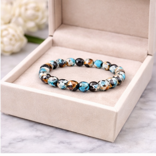 Quartz & Hematite Bracelet – Natural Gemstone Blend | Zed Symbolic Collection