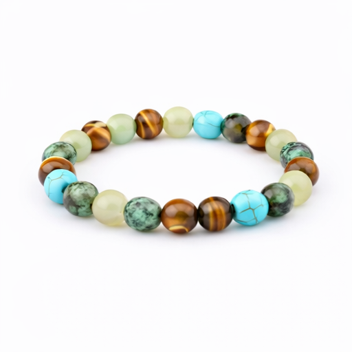Tiger Eye & African Turquoise Bracelet – Natural Gemstone Bracelet | Zed Symbolic Collection
