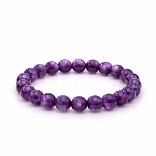 Amethyst Bracelet – Natural Gemstone Beaded Bracelet | Zed Symbolic Collection
