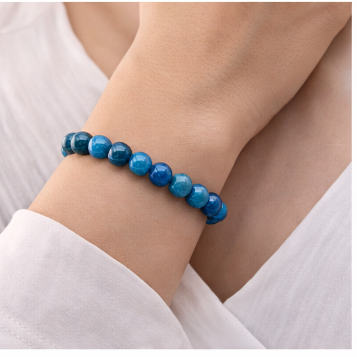 Blue Apatite Bracelet – Natural Gemstone Bracelet | Zed Symbolic Collection