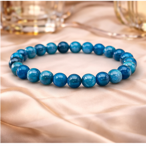 Blue Apatite Bracelet – Natural Gemstone Bracelet | Zed Symbolic Collection