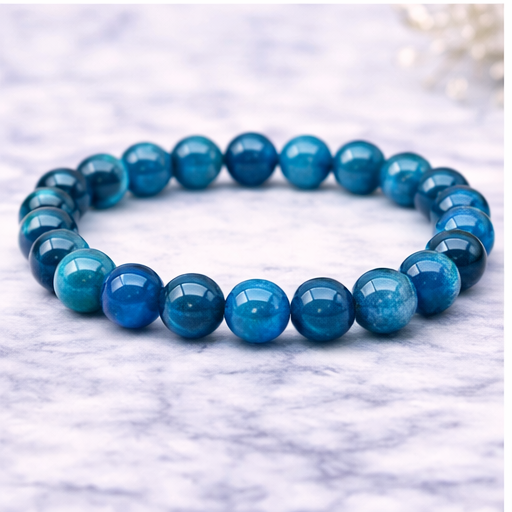 Blue Apatite Bracelet – Natural Gemstone Bracelet | Zed Symbolic Collection