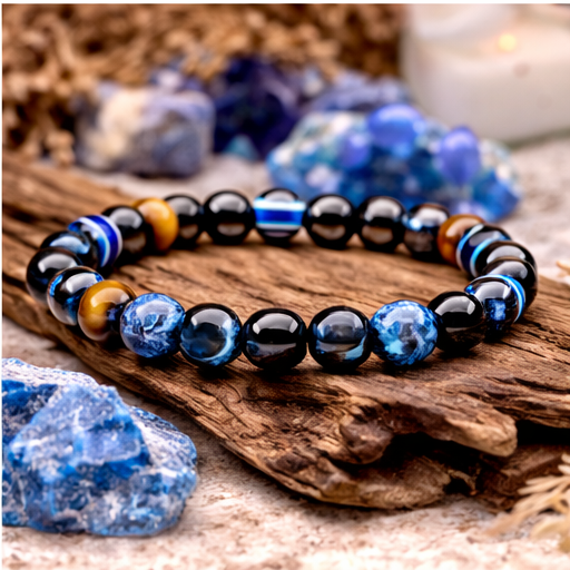 Tiger Eye & Evil Eye Bracelet – Symbolic Gemstone Bracelet | Zed Symbolic Collection