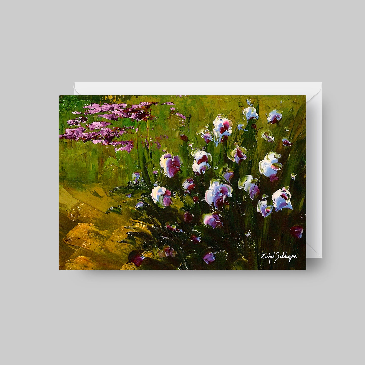 GREETING CARD Printed from Original Acrylic Painting "Nature's Elegance"  Blank Inside,5"X7"