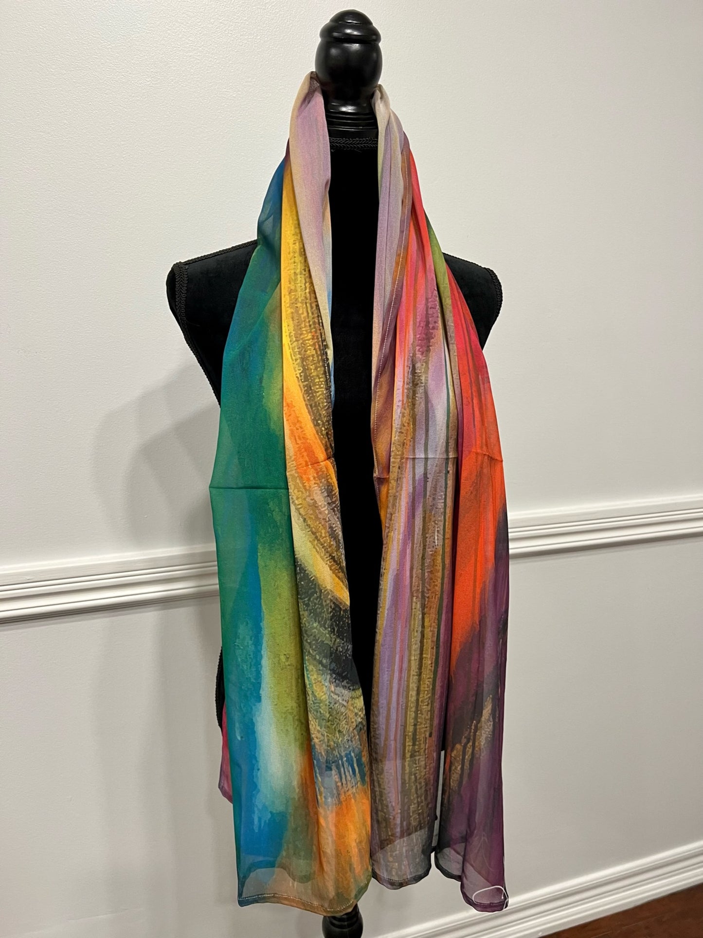 Serenity's Embrace - Art Silk Scarf