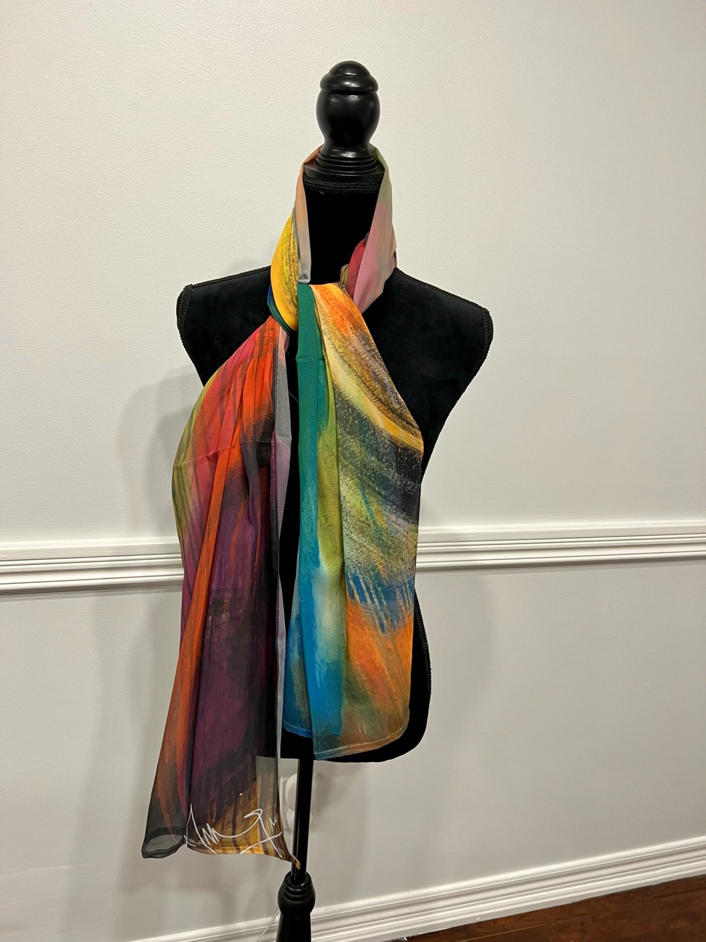 Serenity's Embrace - Art Silk Scarf