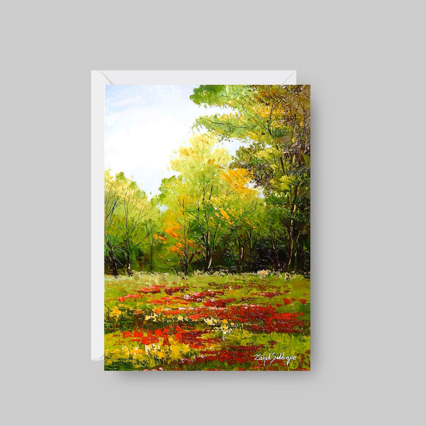 GREETING CARD Printed from Original Acrylic Painting "Song of Stillness"  Blank Inside, 5"X7"