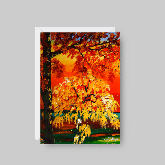 GREETING CARD Printed from Original Acrylic Painting "Twilight Serenade"  Blank Inside, 5"X7"